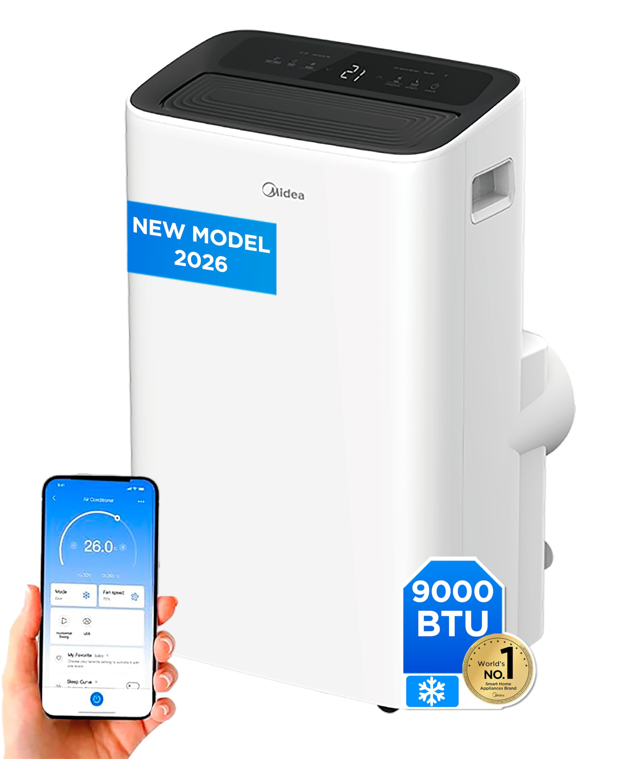 Aire acondicionado portátil Midea 9000 BTU con control por app