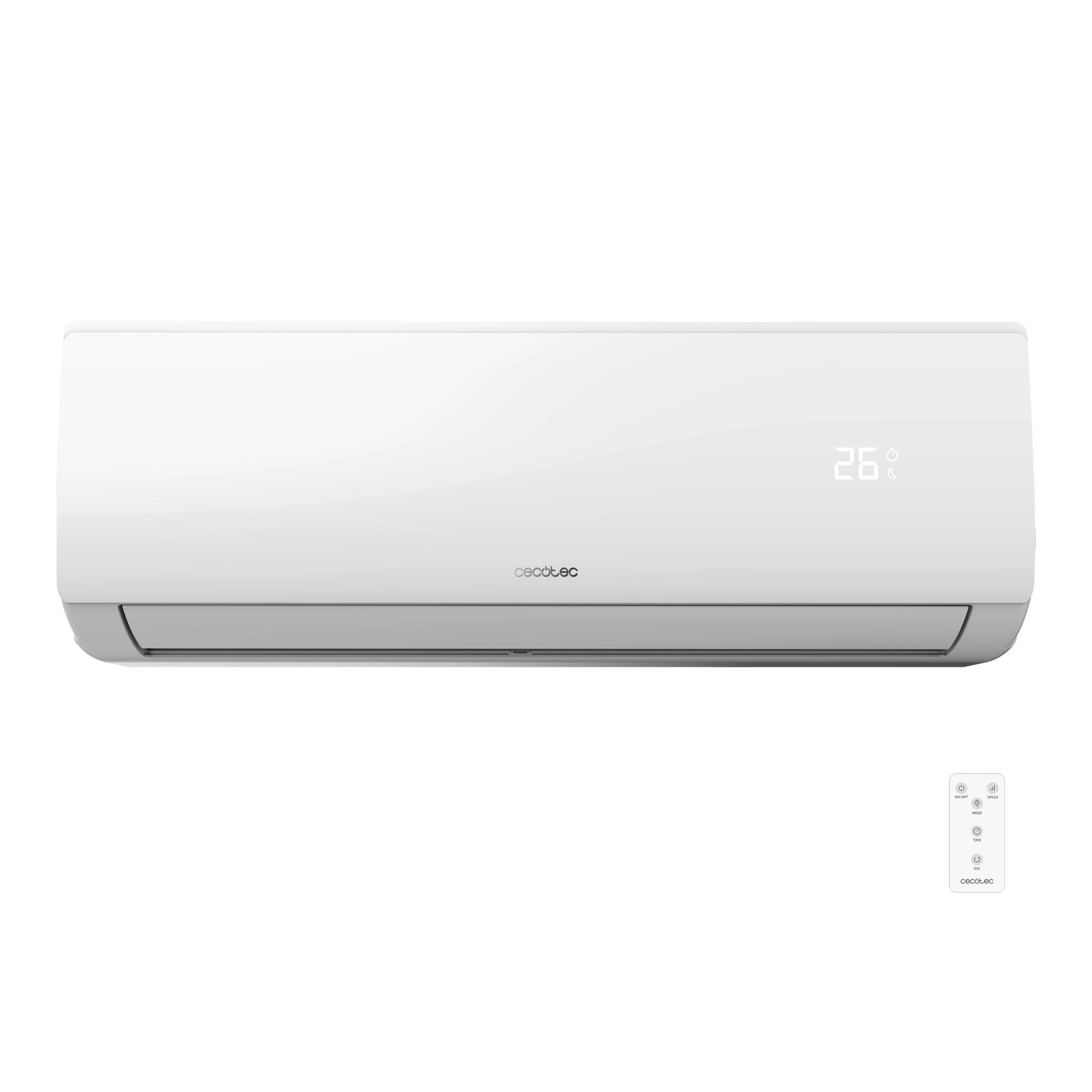 Aire acondicionado split Cecotec AirClima 9000 Smartfresh con mando a distancia, pantalla LED y diseño blanco
