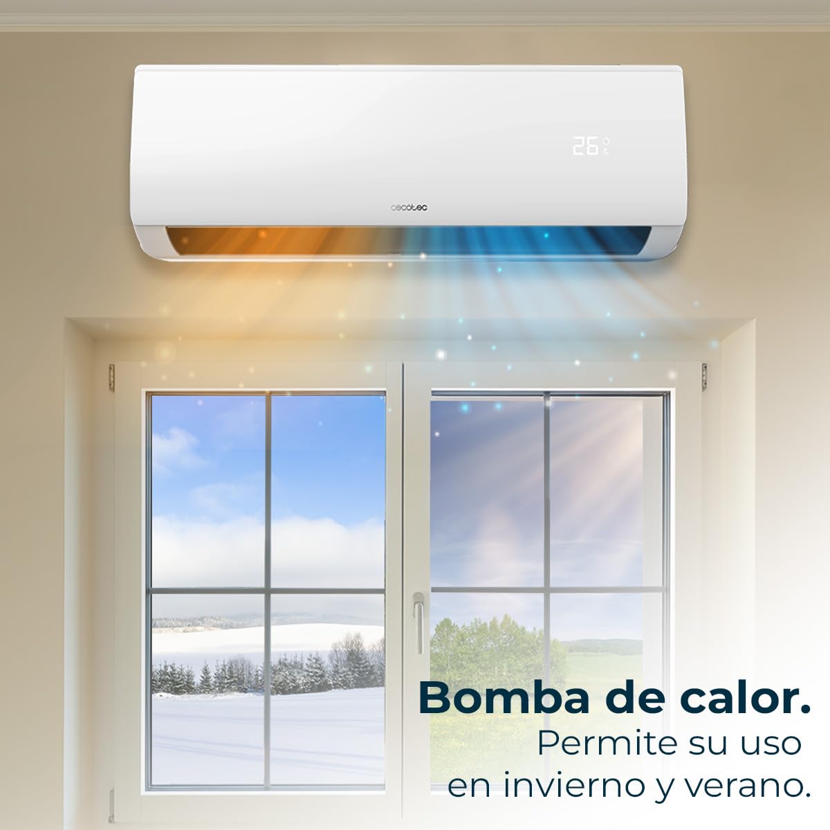 Aire acondicionado split Cecotec AirClima 9000 Smartfresh con bomba de calor para invierno y verano