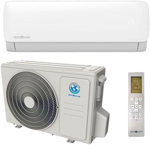 Sistema de aire acondicionado con unidad exterior, interior y control remoto