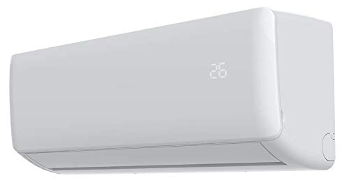 Aire acondicionado portátil blanco con pantalla digital