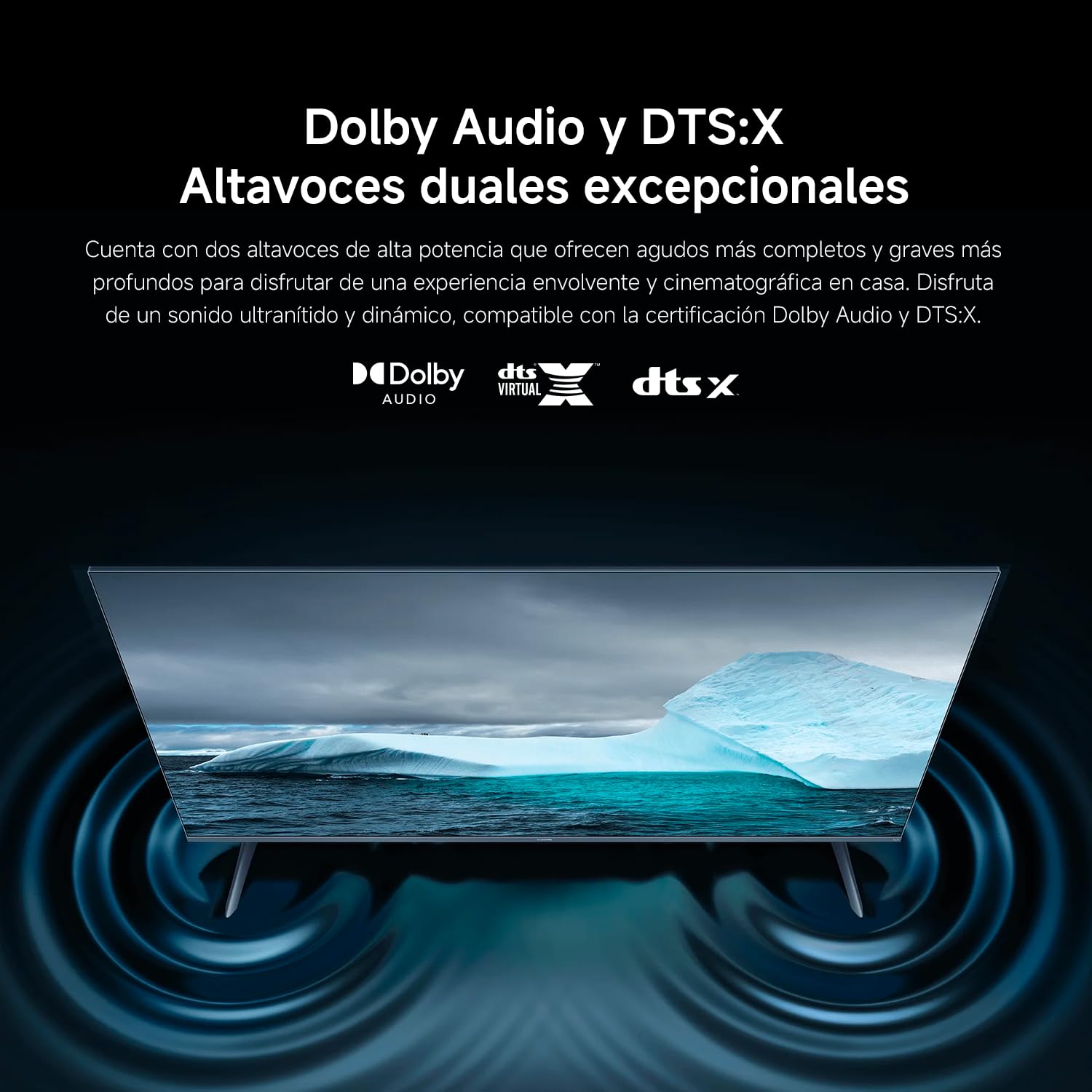 Smart TV Xiaomi F Pro 43 con Dolby Audio, DTS:X y altavoces duales envolventes