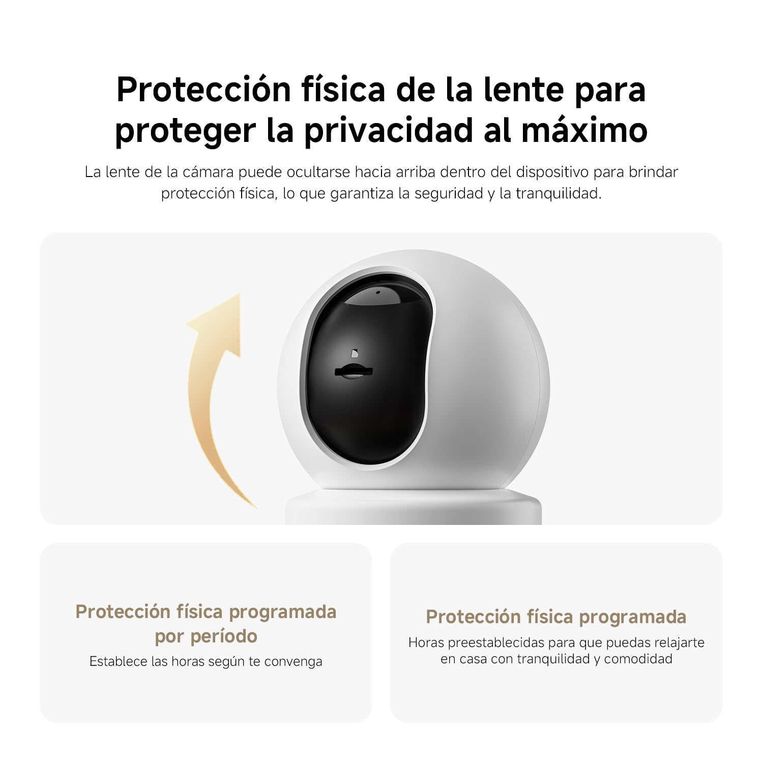 Cámara Xiaomi C302 con lente retraída para privacidad protegida