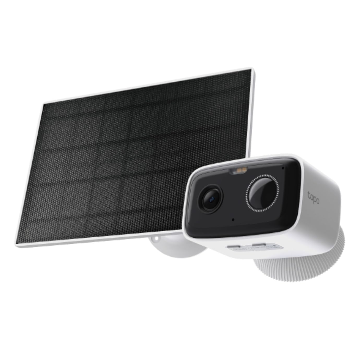 Cámara de seguridad solar Tapo C400 con panel solar y lente frontal