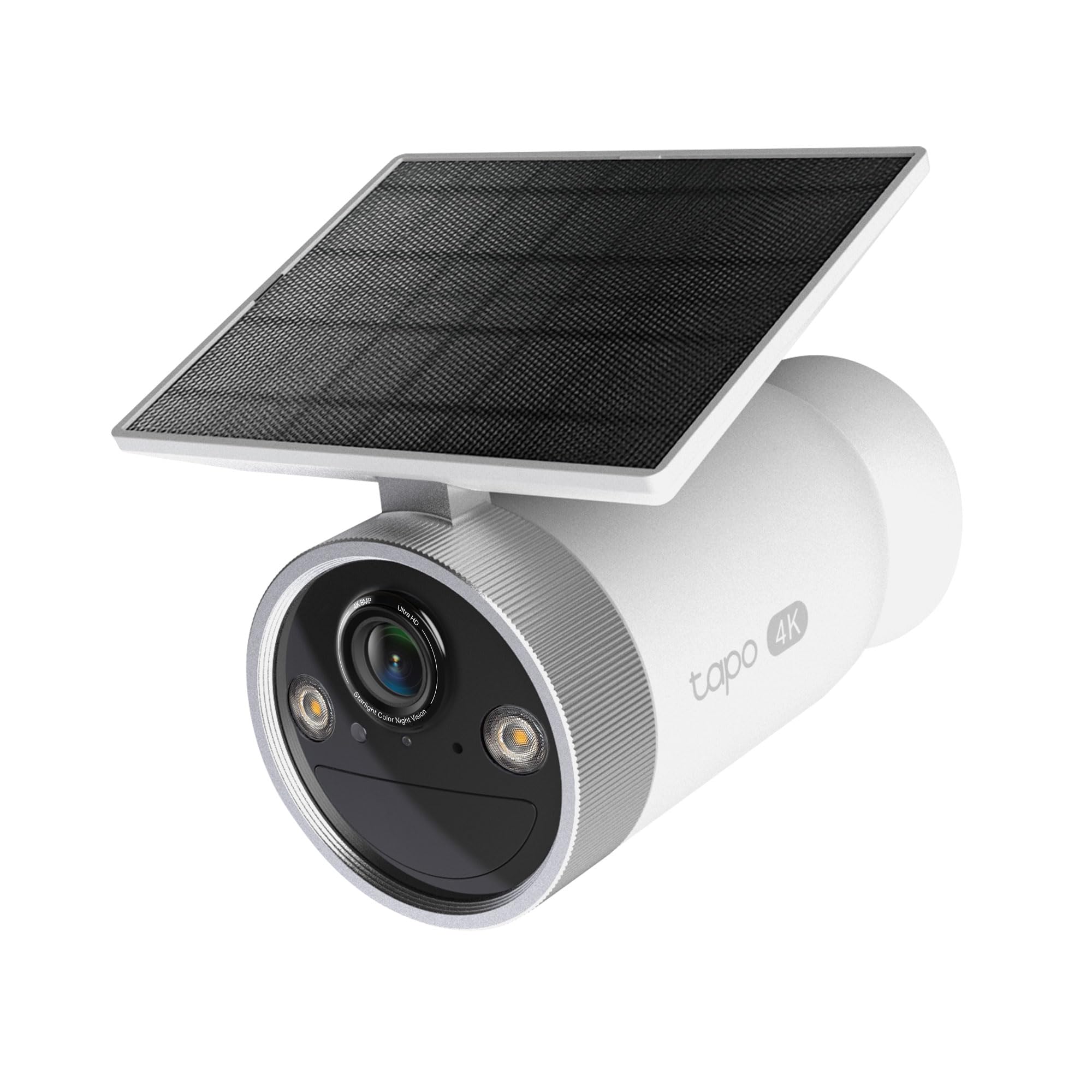 Cámara de vigilancia solar Tapo C410 blanca con panel solar integrada