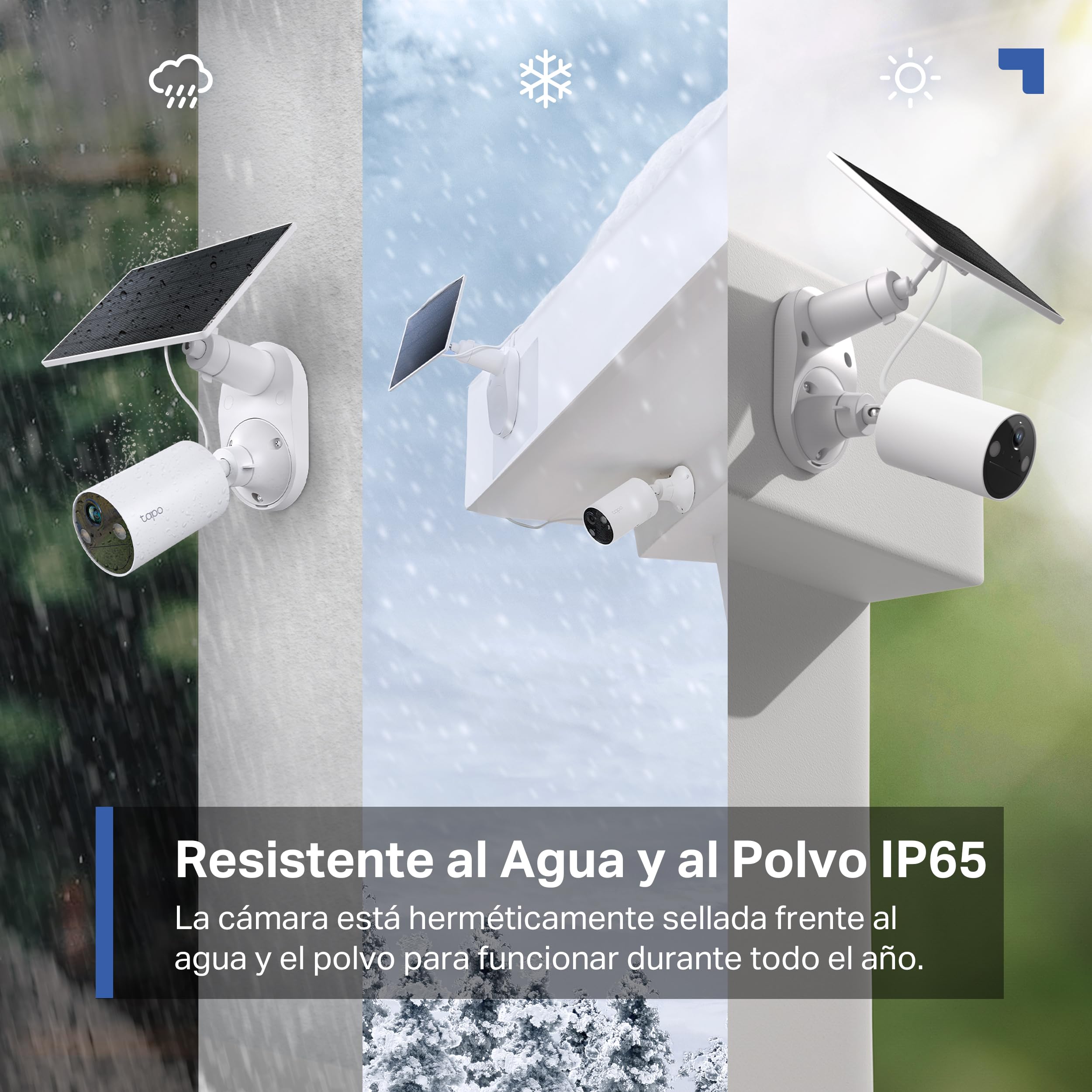 Cámara solar Tapo C410 resistente al agua y polvo en exteriores
