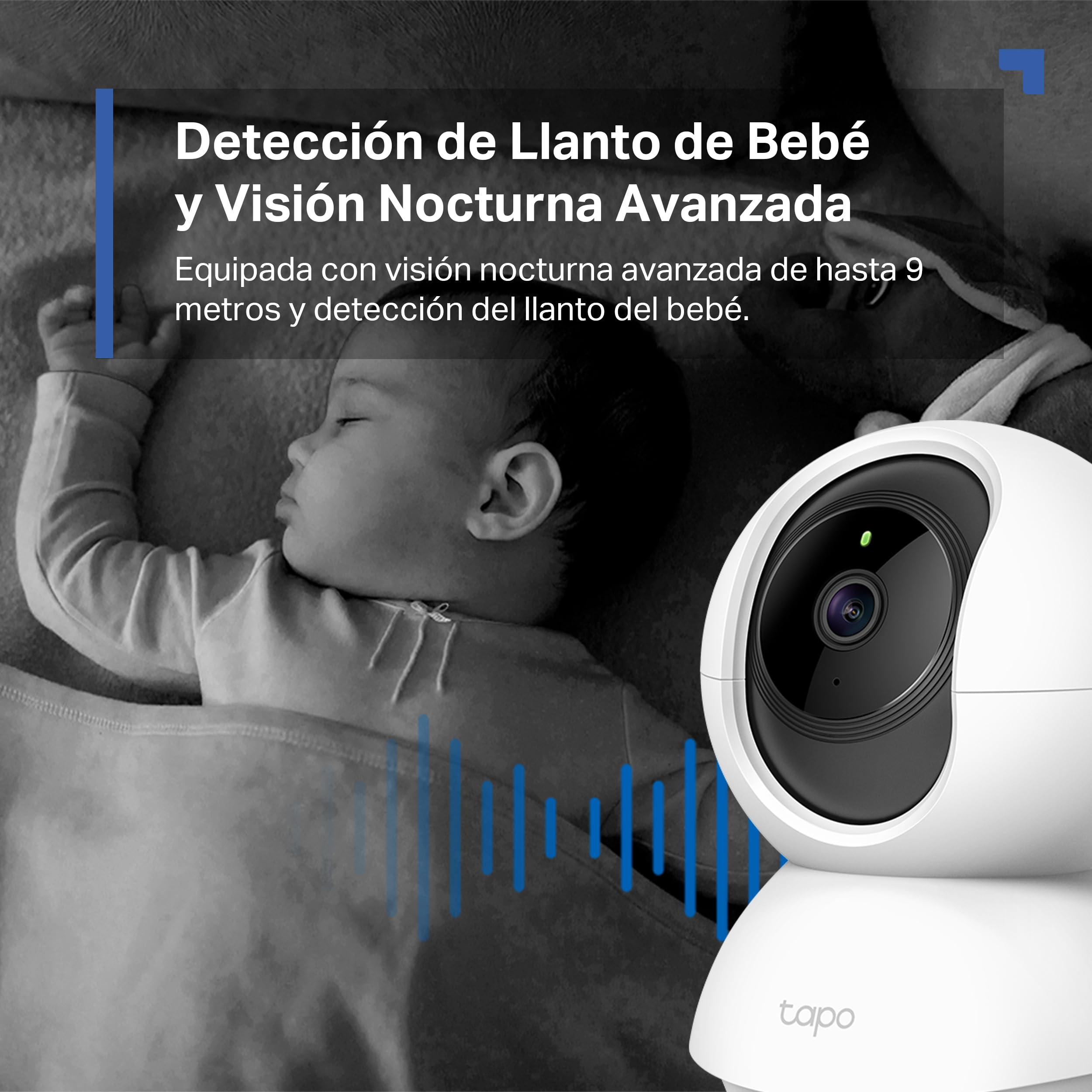 Cámara IP Tapo C210 con detección de llanto y visión nocturna avanzada