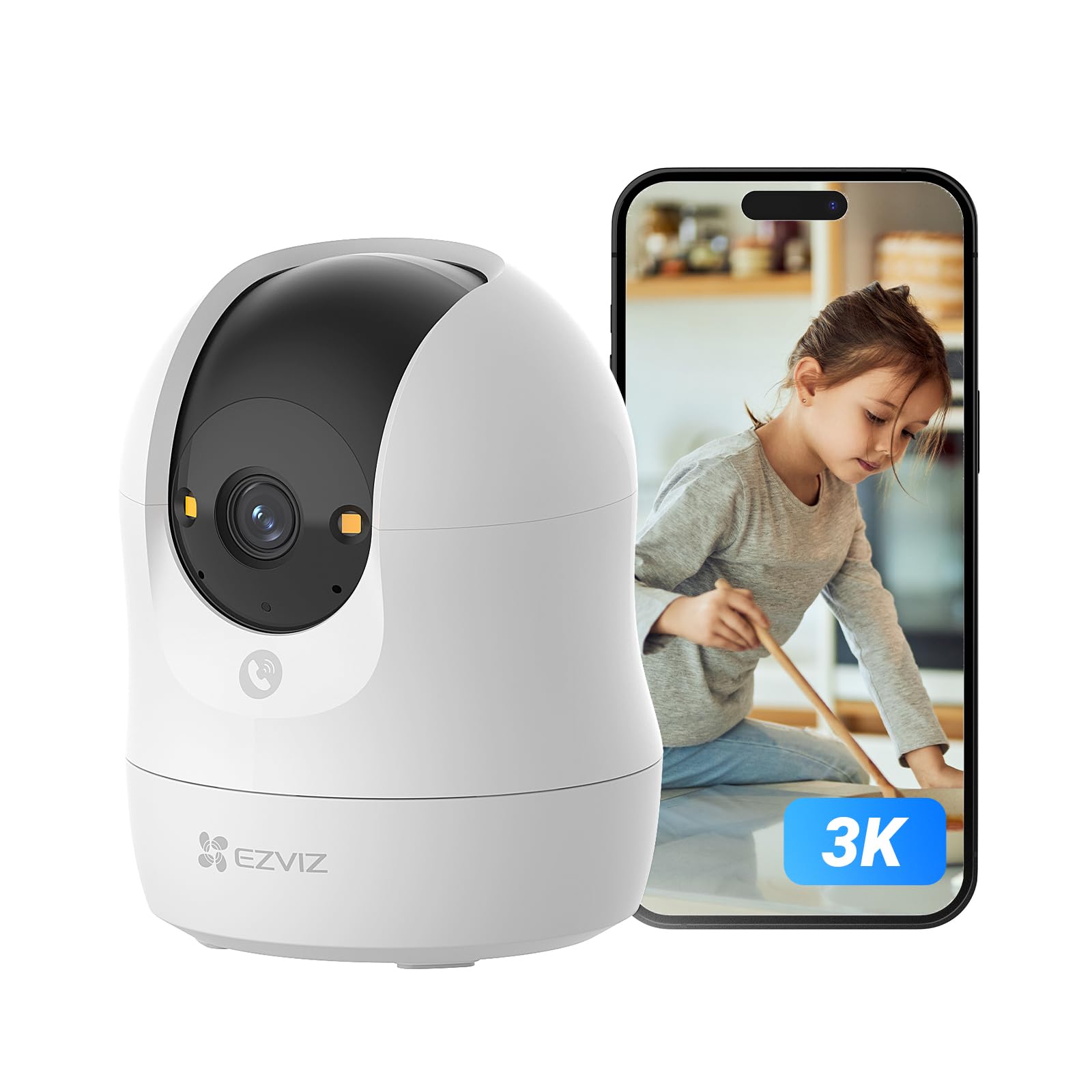 Cámara EZVIZ C6N G1 3K con monitoreo remoto en smartphone