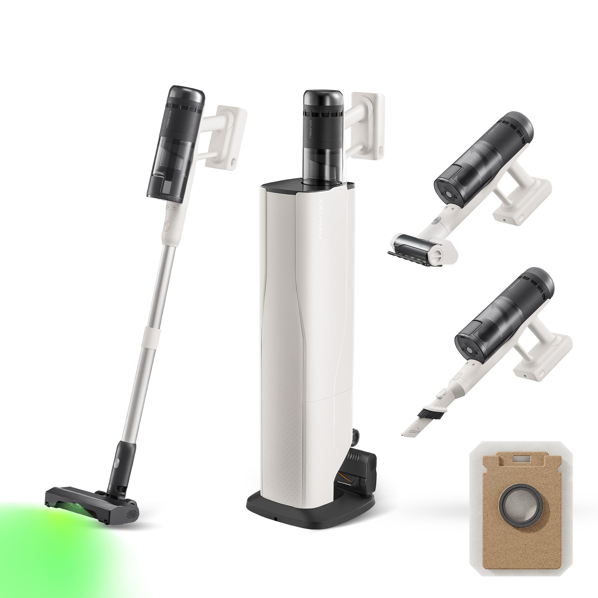 Aspiradora inalámbrica Roborock H60 con base vaciado automático y accesorios
