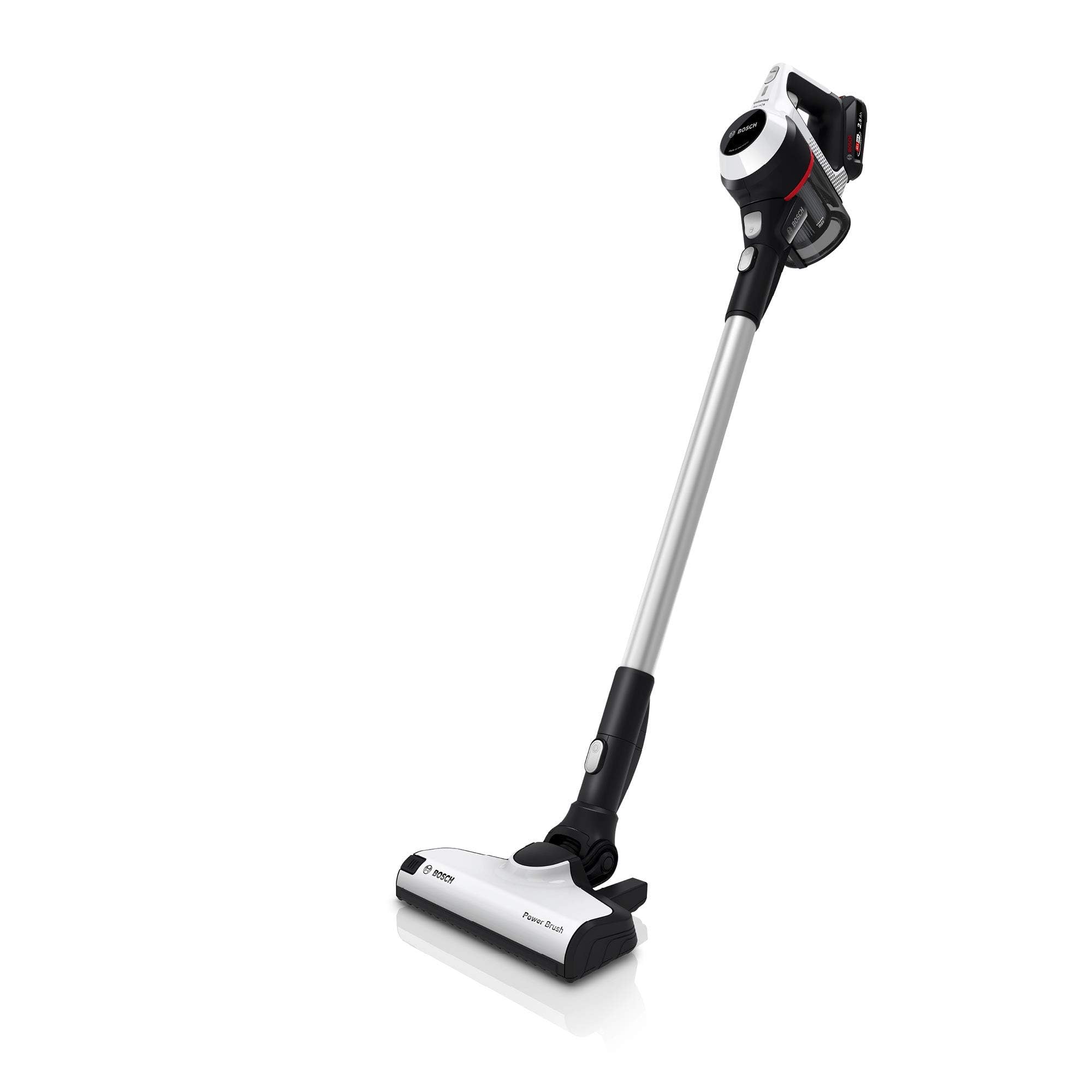 Aspiradora Bosch Unlimited Serie 6 vertical y de mano blanca