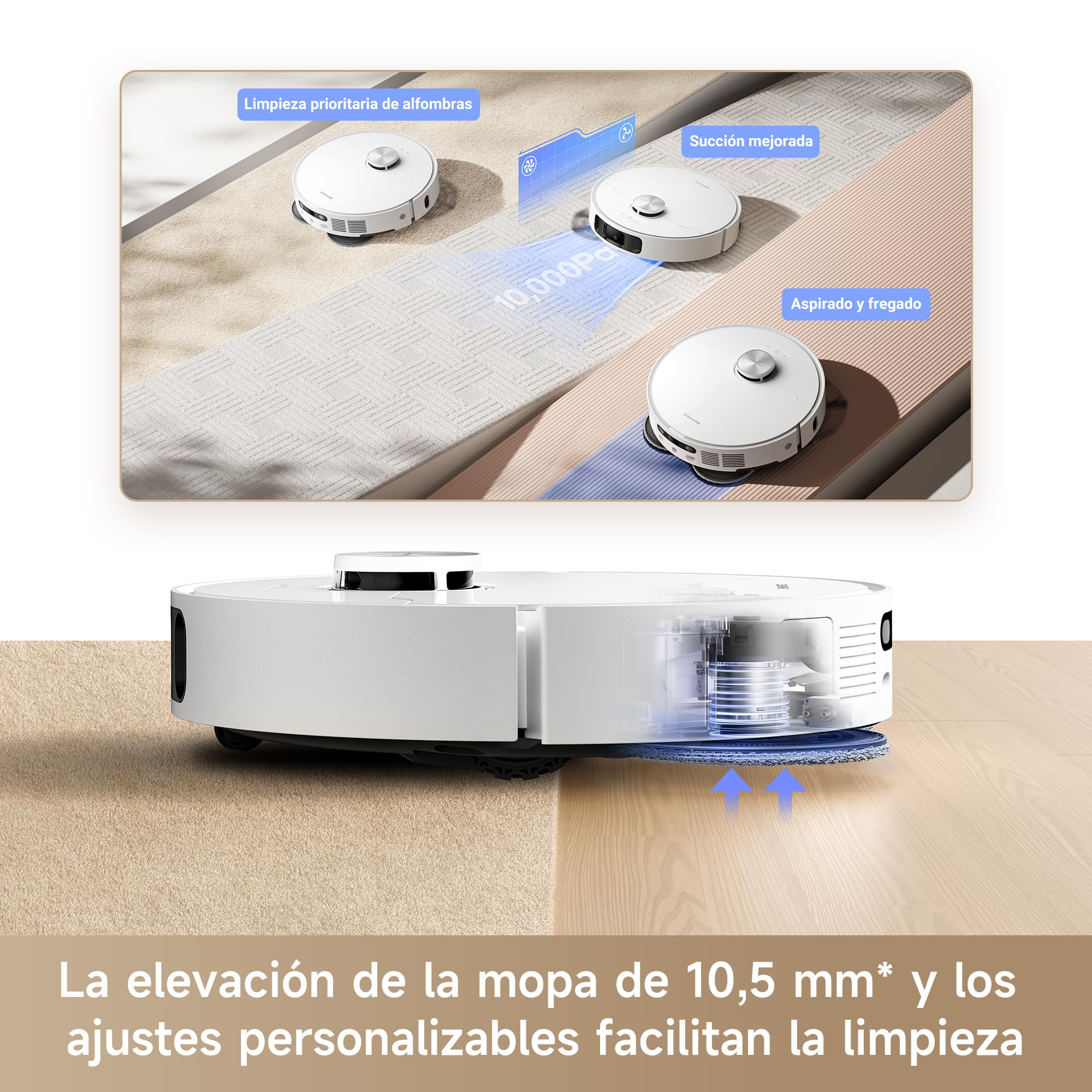 Robot aspirador DREAME L10s Ultra con fregado y succión potente