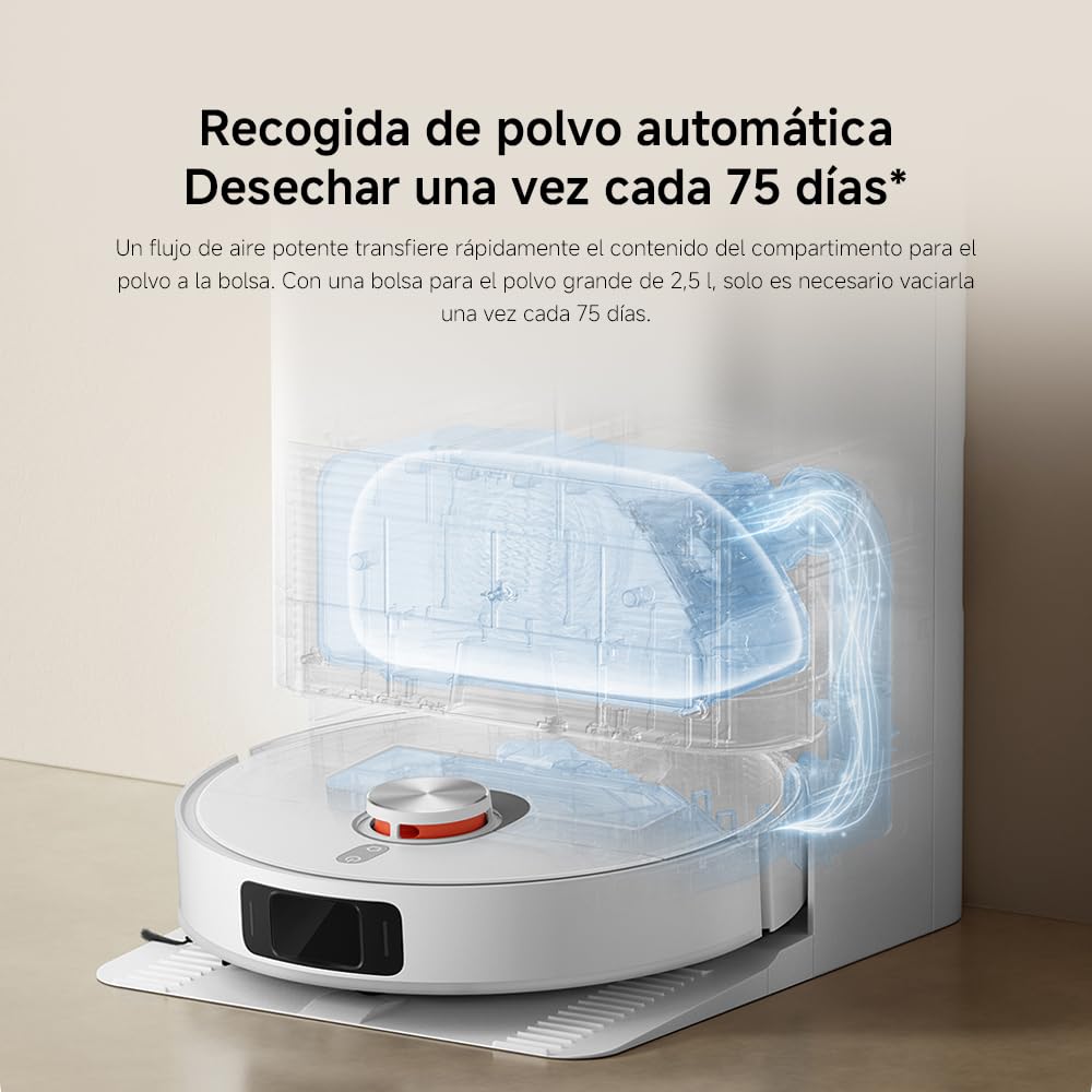 Robot aspirador con función de recogida de polvo automática