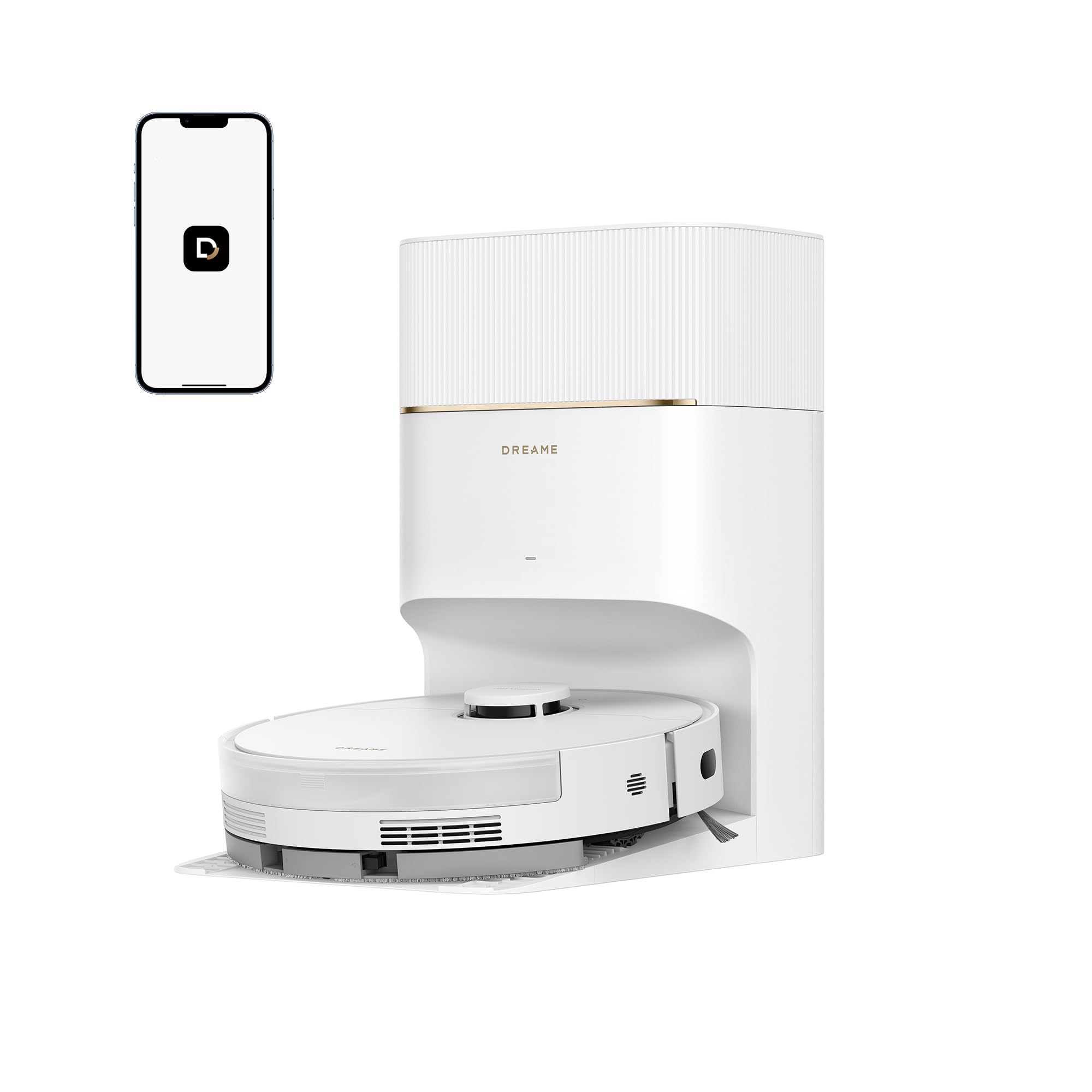 Robot aspirador Dreame D20 Pro Plus con base y app móvil