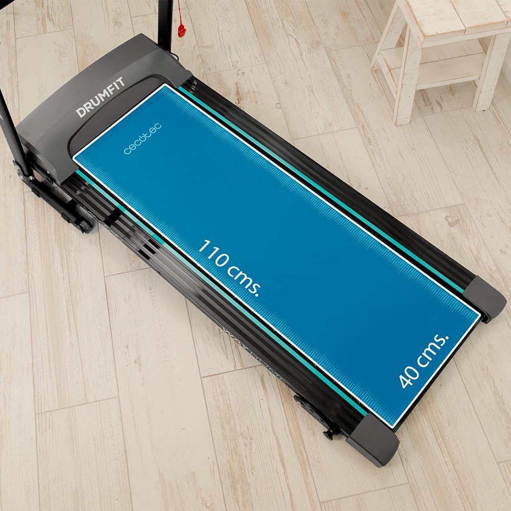 Cinta de correr plegable Cecotec DrumFit WayHome 1400 Sprint con superficie de carrera de 110x40 cm