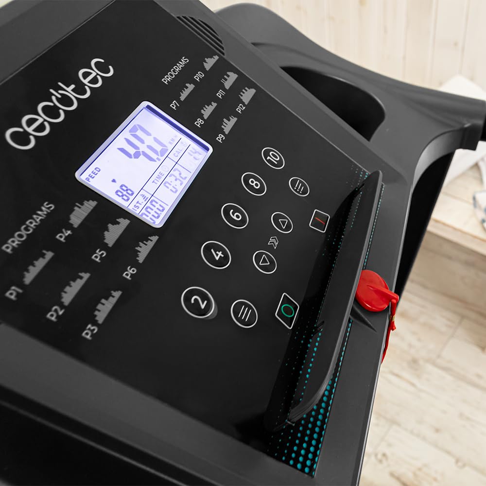 Panel LCD con velocidades directas y doce programas de la DrumFit WayHome 1400 Sprint