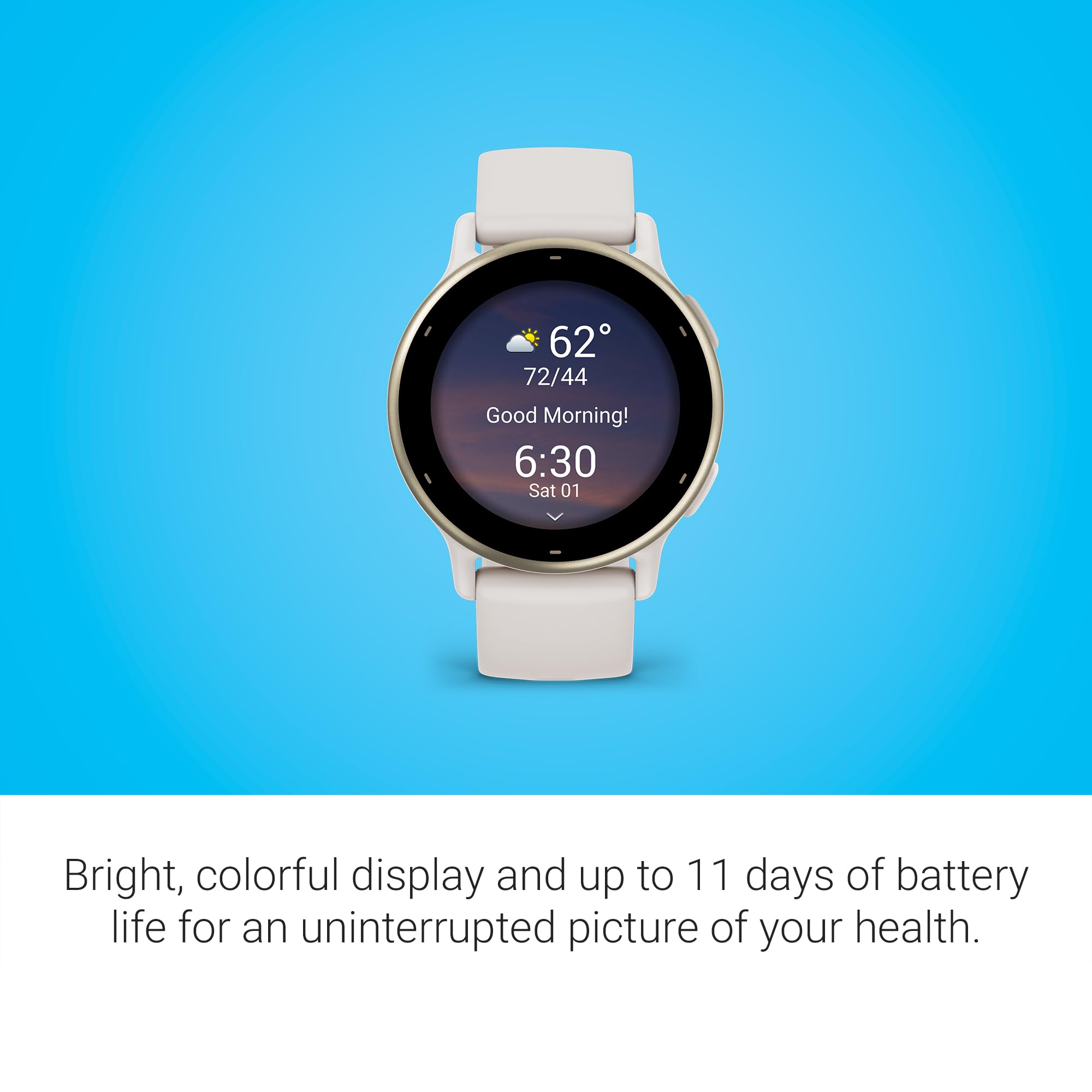 Informe matutino y autonomía anunciada en la pantalla AMOLED del Garmin vívoactive 5