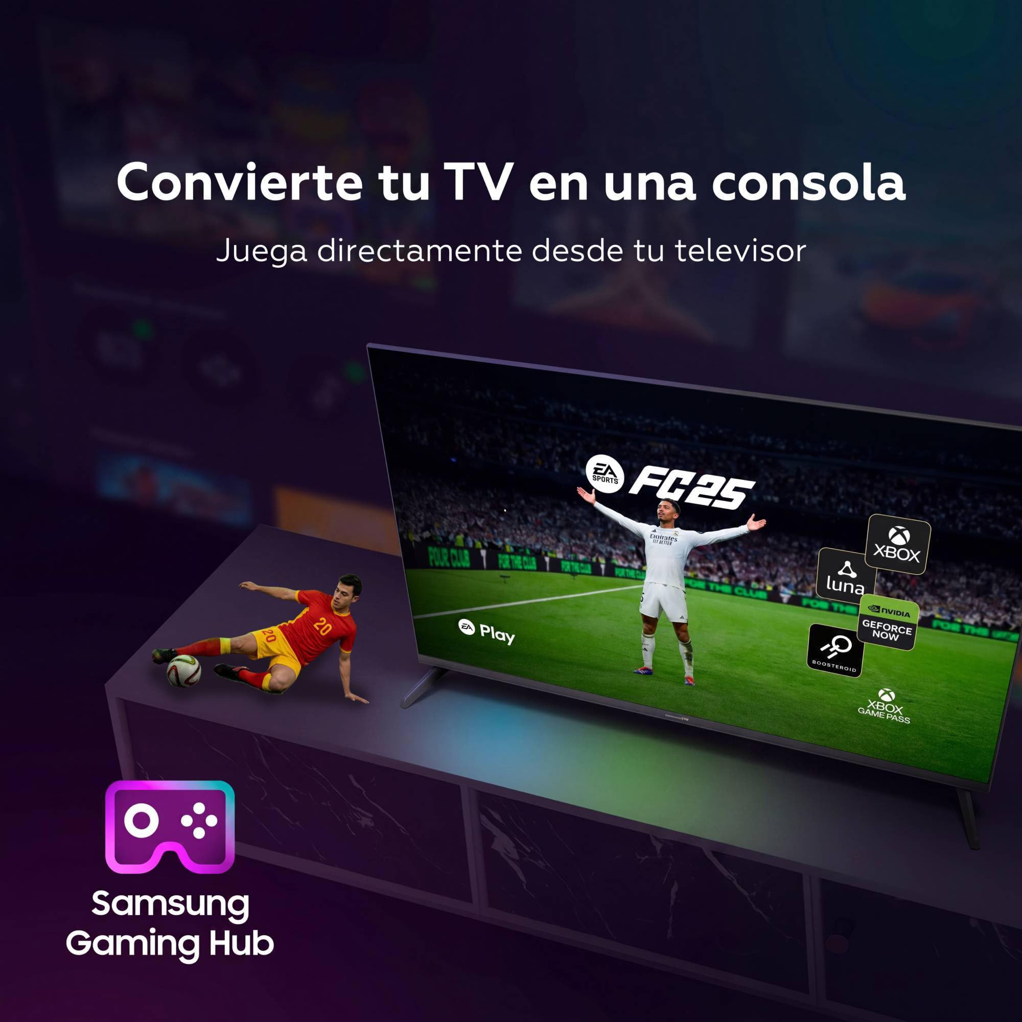 Smart TV TD Systems Samsung Gaming Hub con cloud gaming y EA Sports FC 25