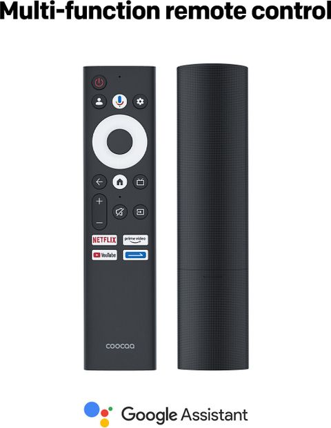 Mando a distancia multifunción COOCOA con botones Netflix, Prime Video, YouTube y Google Assistant.