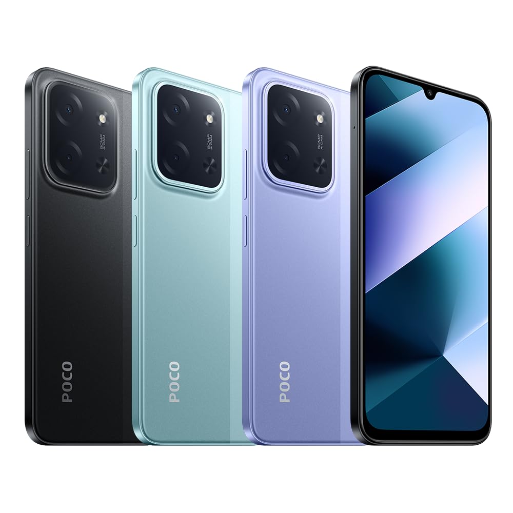 Smartphone Xiaomi POCO C85 en cuatro colores con cámara dual 50MP AI y pantalla 6.9 pulgadas