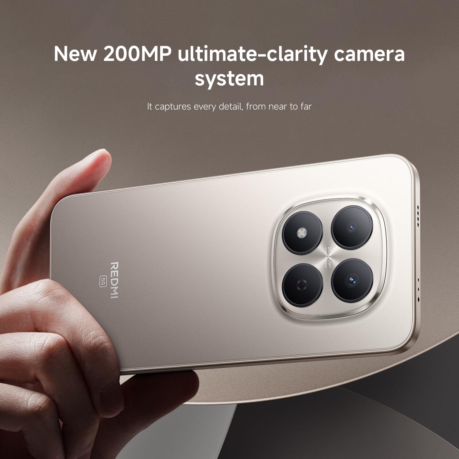Módulo fotográfico de 200 MP con estabilización óptica del Redmi Note 15 Pro 5G.