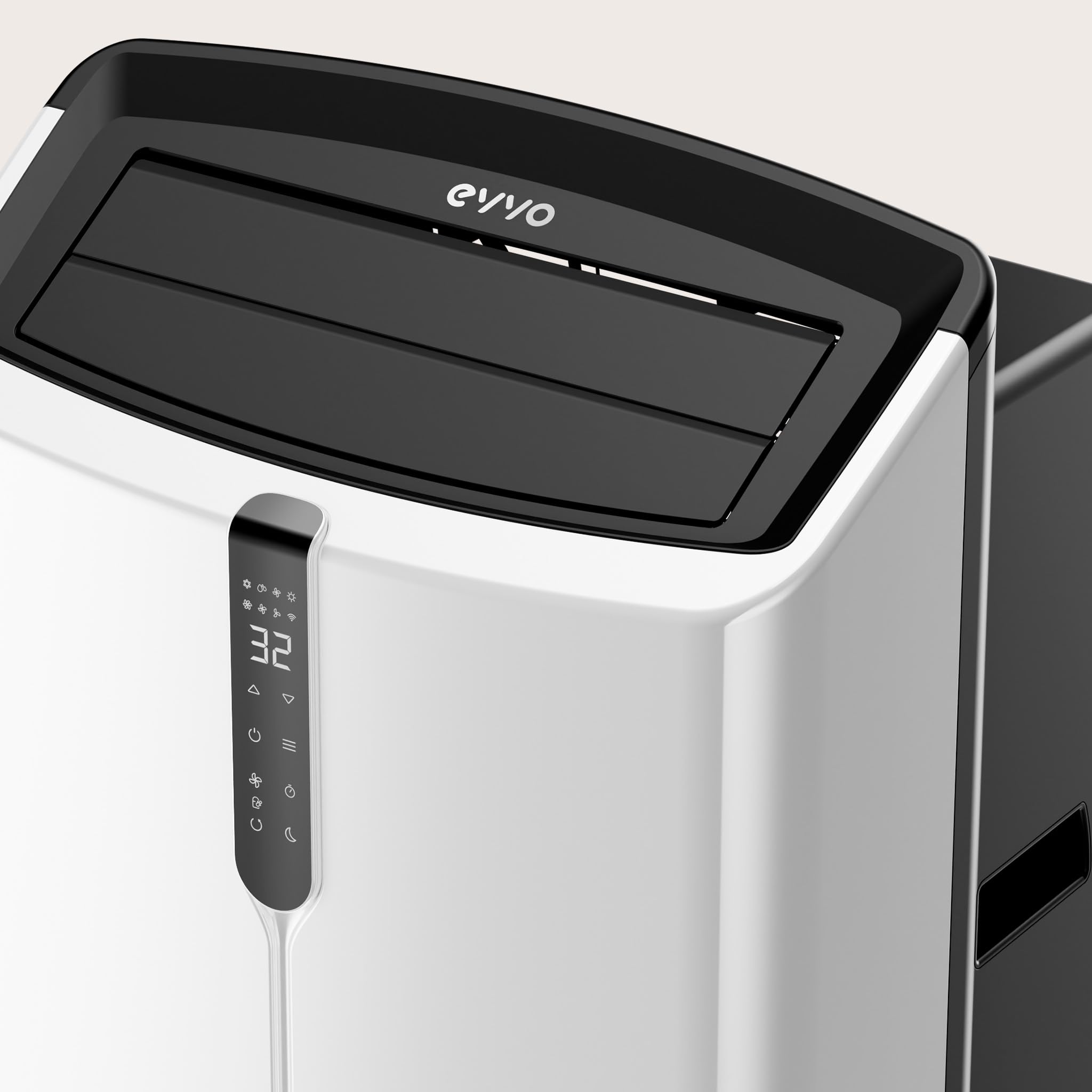 Aire acondicionado portátil EVVO Clima Silent con panel digital y rejilla negra