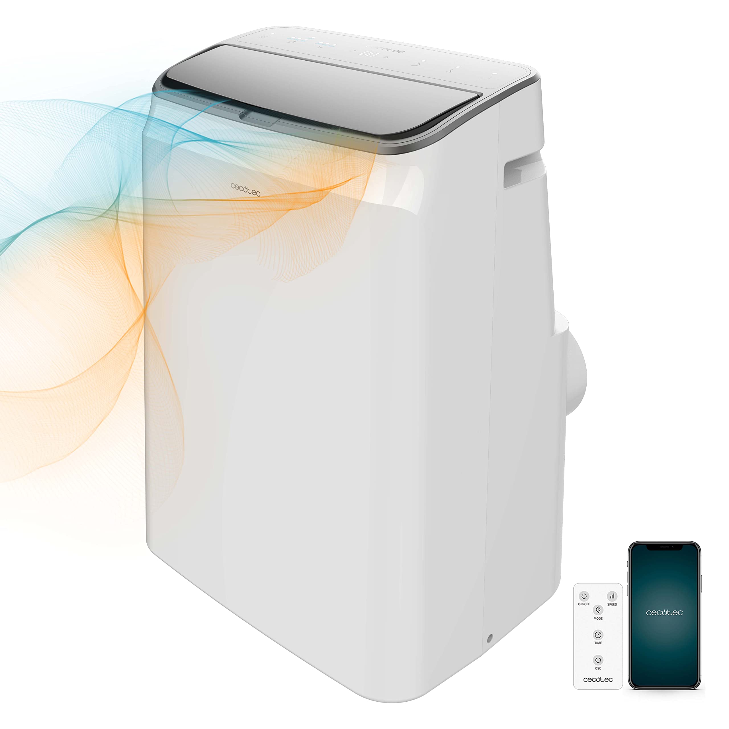 Aire acondicionado portátil Cecotec ForceClima 12600 con mando y efecto aire.