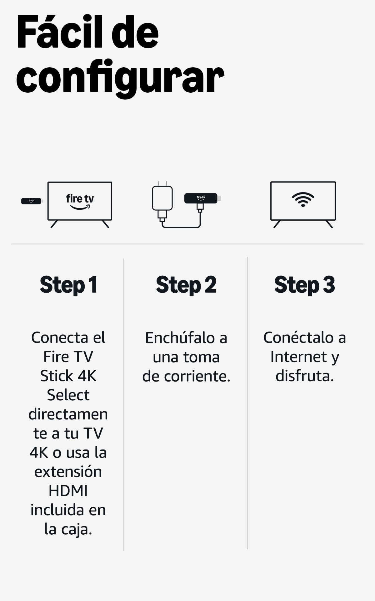 Instrucciones paso a paso para configurar Fire TV Stick 4K Select