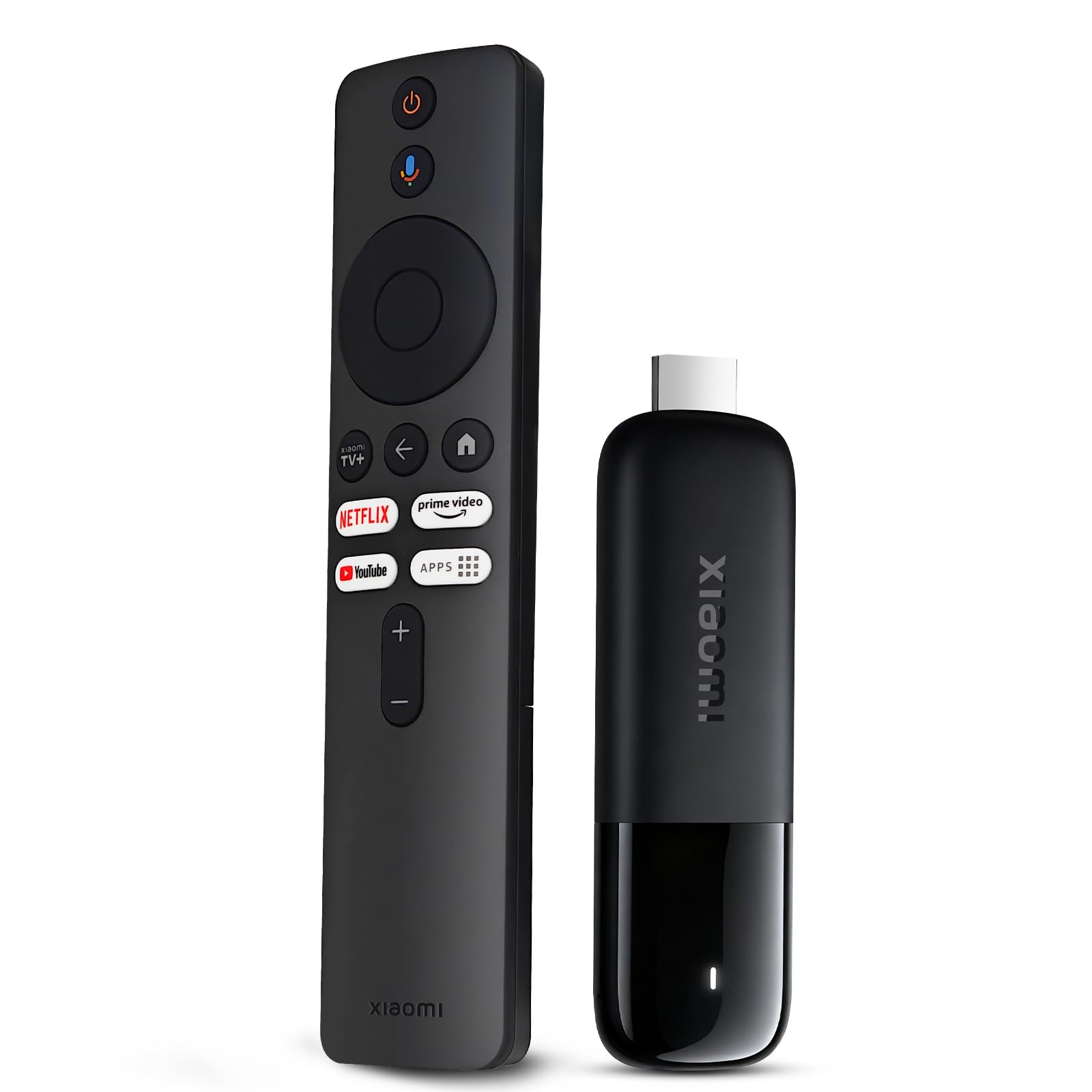 Xiaomi TV Stick 4K y control remoto con botones streaming
