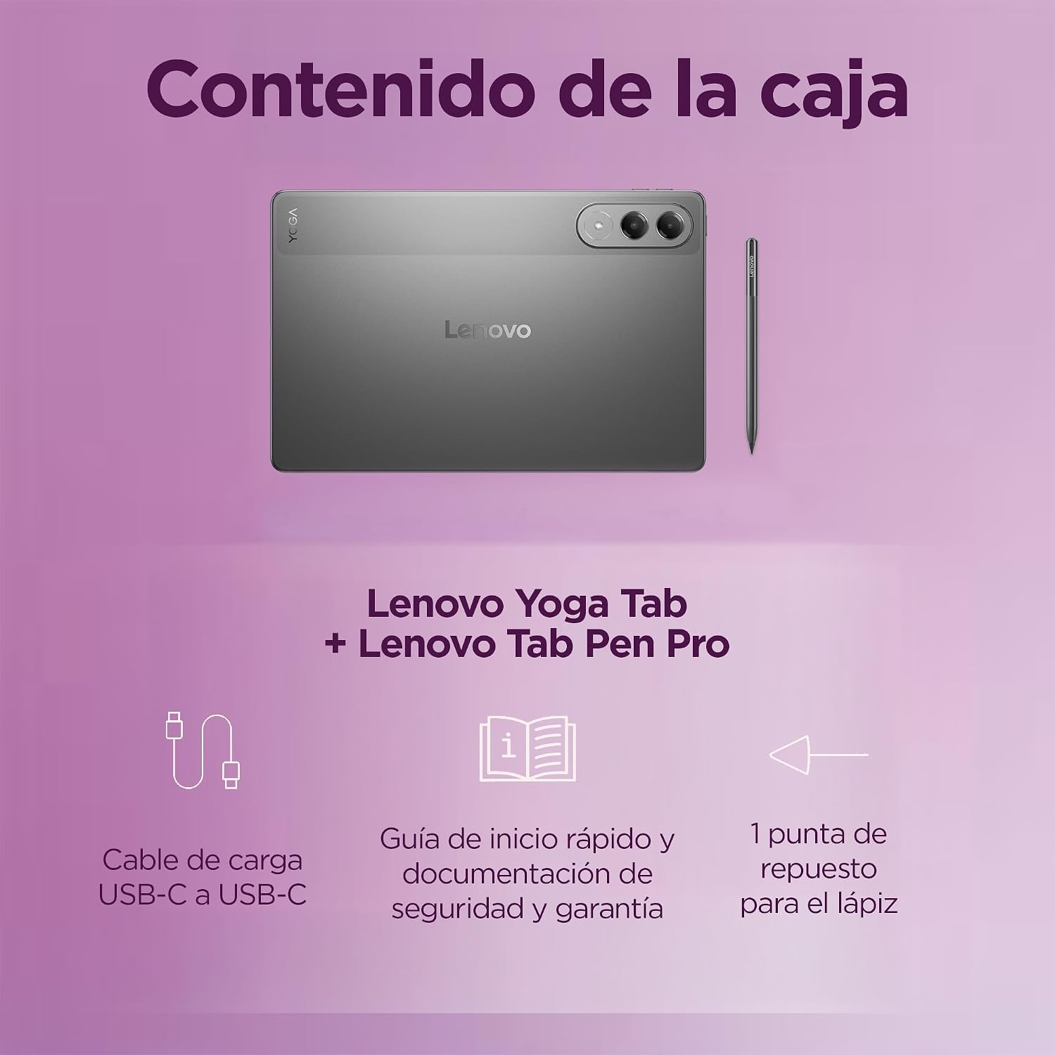 Lenovo Yoga Tab y Tab Pen Pro con accesorios