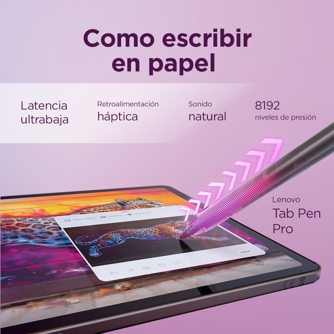 Tableta Lenovo Yoga Tab con lápiz óptico Lenovo Tab Pen Pro dibujando en una aplicación