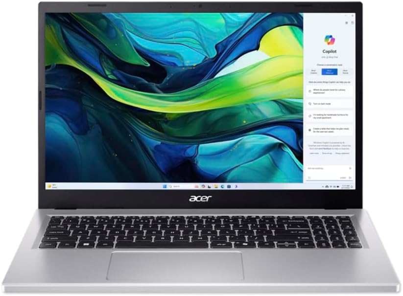 Portátil Acer Aspire Go 15 con pantalla Full HD y diseño fluido en tonos azules