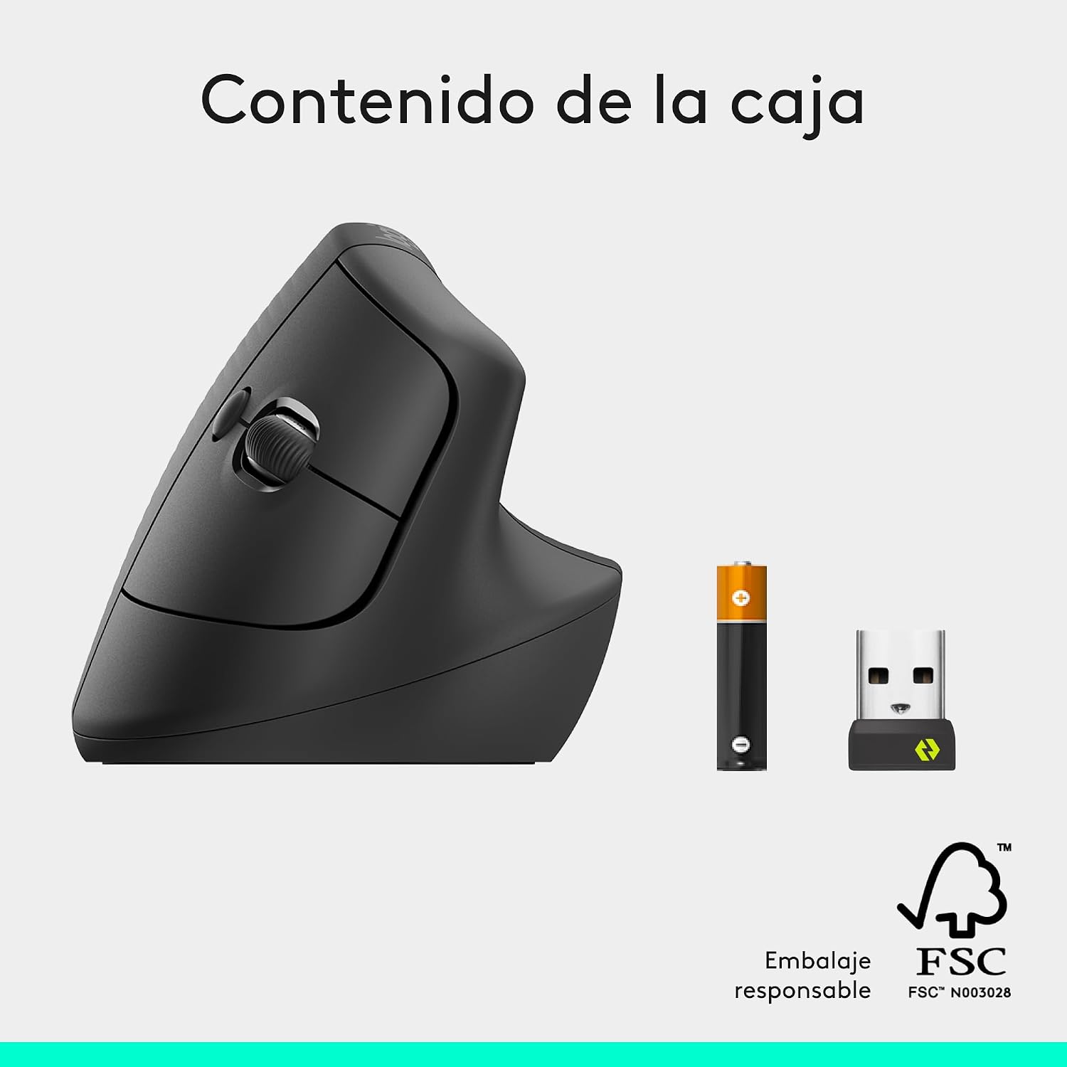 Contenido de la caja del Logitech Lift Ratón Ergonómico Vertical
