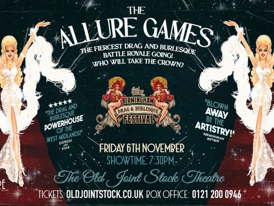The Allure Games — Birmingham Drag & Burlesque Festival poster