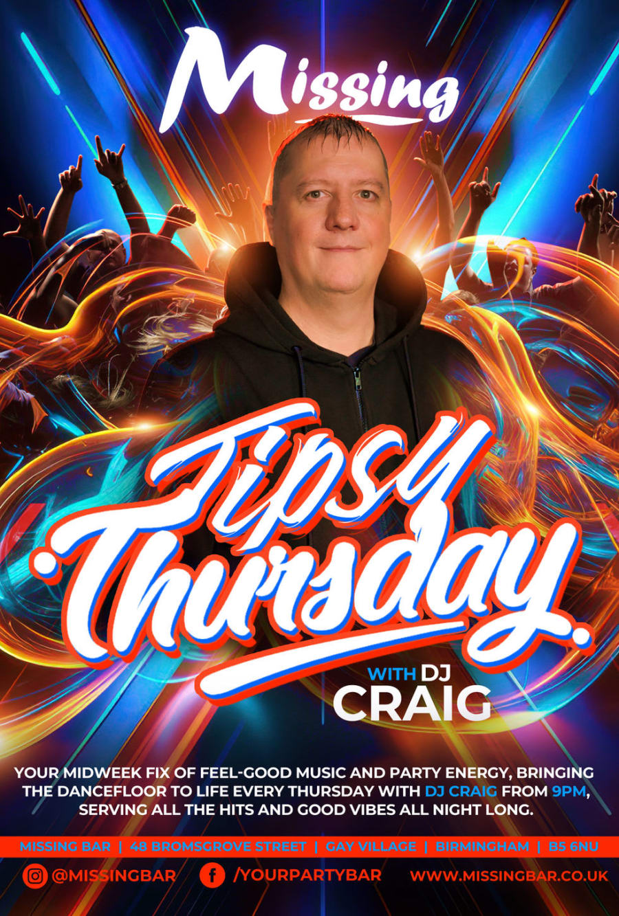 Tipsy Thursday with DJ Craig at Missing Bar poster