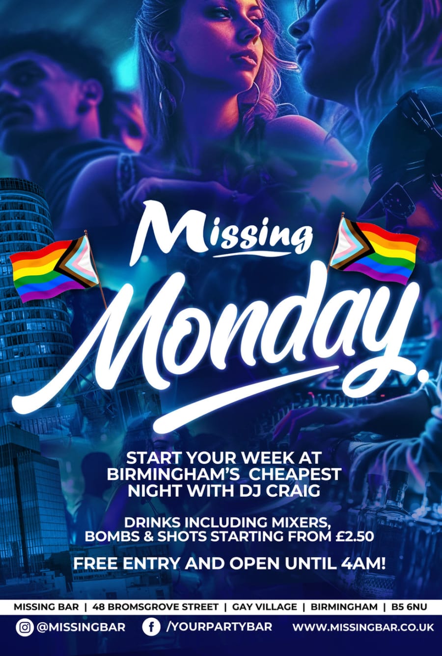 Missing Mondays at Missing Bar poster