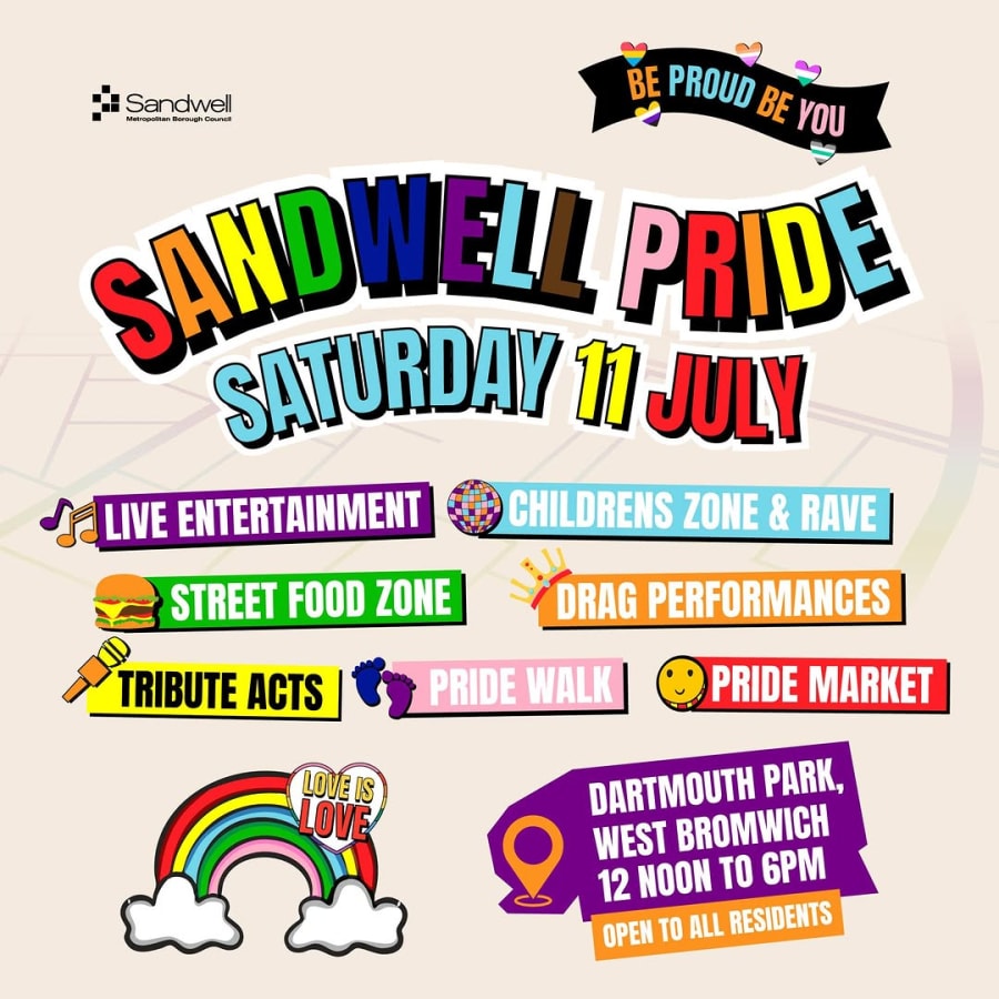 Sandwell Pride 2026 poster