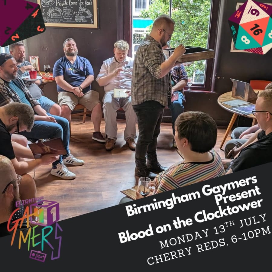 Birmingham Gaymers: Blood on the Clocktower poster