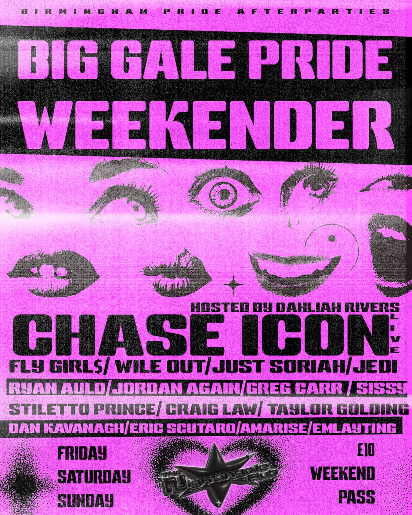 The Big Gale Pride Weekender Ft. Chase Icon — LGBTQ+ event in Birmingham