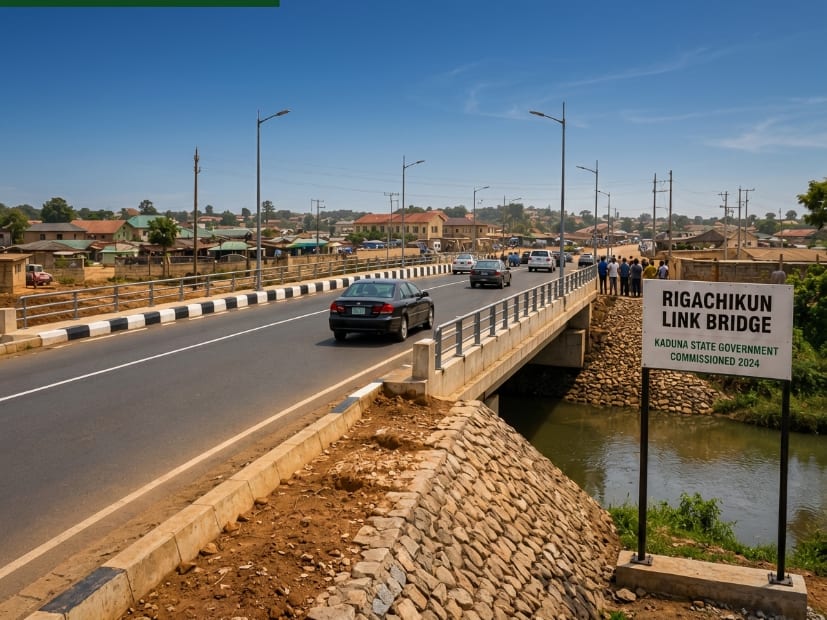 Construction of Link Bridge at Rigachikun
