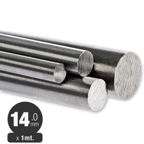 Barra Acero Plata 1mt x 14,0mm