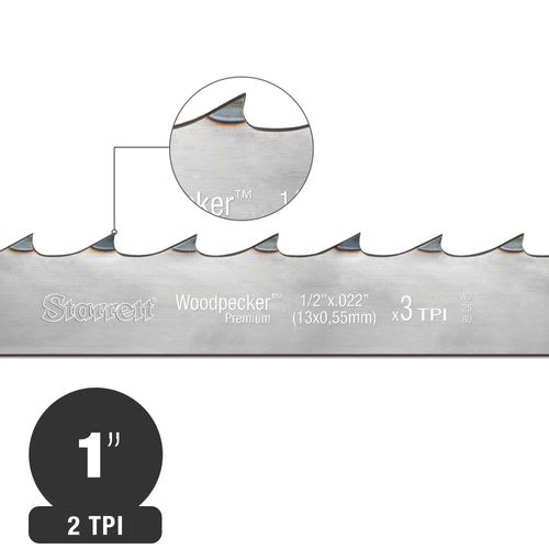 Sierra Huincha para Madera 25x0.90mm 2tpi (30mt) Hook Woodpecker™ Premium Starrettt