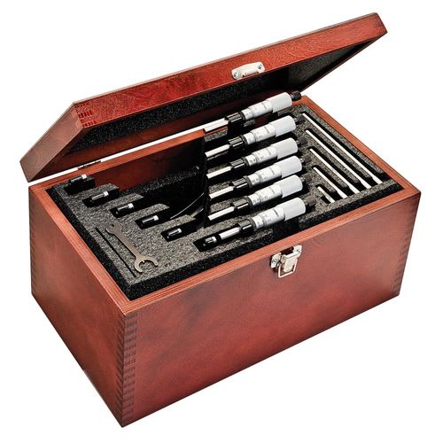 Set de Micrómetros Exteriores S436.1MCXRLZ (0-150 mm / Res. 0.01mm) Starrett