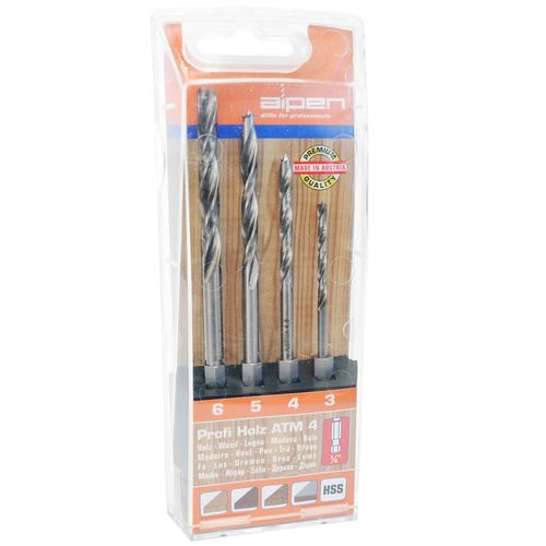 Set Brocas (4) Madera Holz Toma Hex ATM4 Marca Alpen