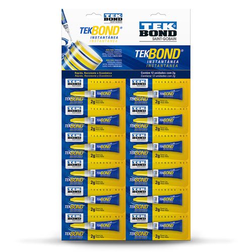 Pack 12 Adhesivos Instantáneos Tekbond 12x2g (Cartón)