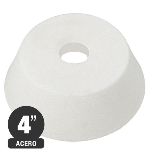 Piedra Copa Cónica - Oxido Aluminio Blanco - Acero - Grano 46 - 4x2 - Isesa