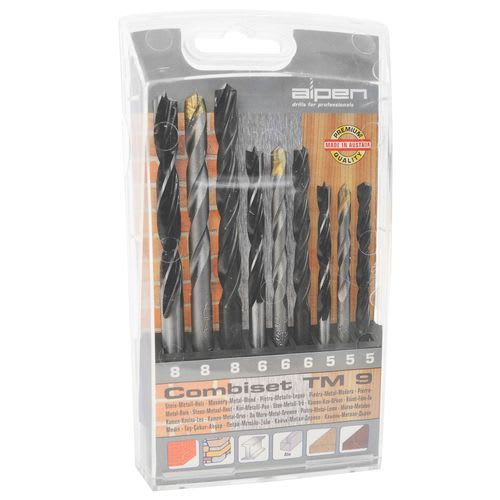 Set Brocas (9) Muro/Metal/Madera TM9 Marca Alpen