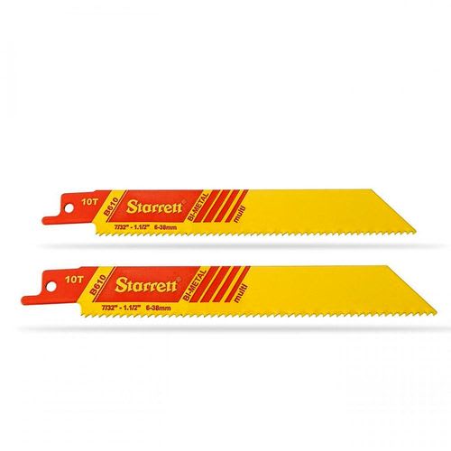 Pack 2 Sierras Sables Bimetálicas - Multimaterial - 152 mm - 10 TPI - Starret