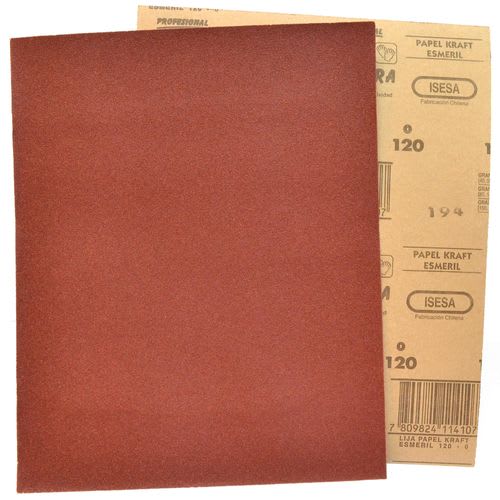 Lija Papel Kraft - Madera - Grano 120 - Isesa