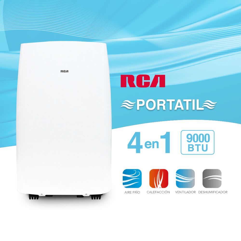 Aire Acondicionado Frio-Calor Portátil RCA 9000 BTU 4en1