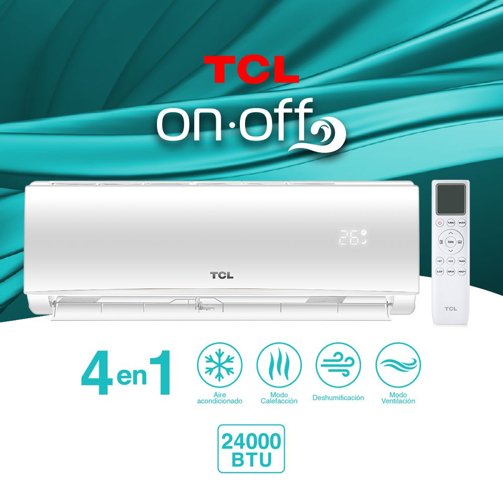 Tcl Aire Acondicionado Frio Calor Split Tcl 24000 Btu 4en1 Climatizacioncl 7635